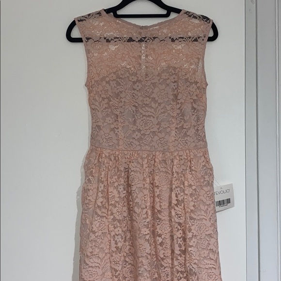 NEW! Tevolio pink lace Aline dress w/ pockets - Picture 3 of 4